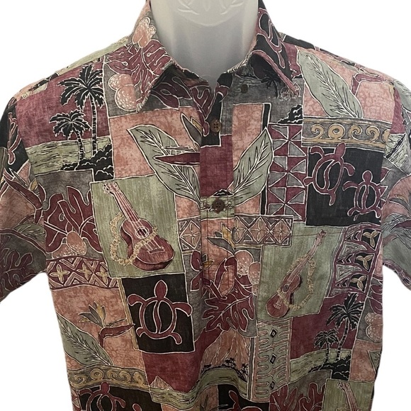 Bishop ST Street Aloha Hawaiian Theme Shirt Men S Small - Picture 2 of 6